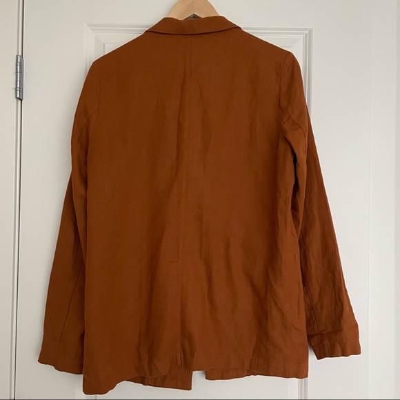 Old Navy linen-blend blazer in burnt ginger color size M - Picture 5 of 6